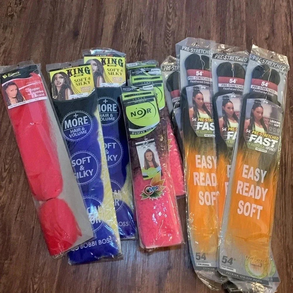 Colorful Hair Braid Bundle 10-Piece Lot New - Picture 6 of 6